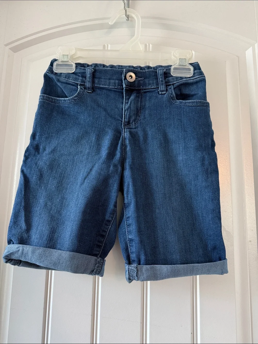 Gently worn The Children's Place girls  Blue Denim Bermuda Shorts